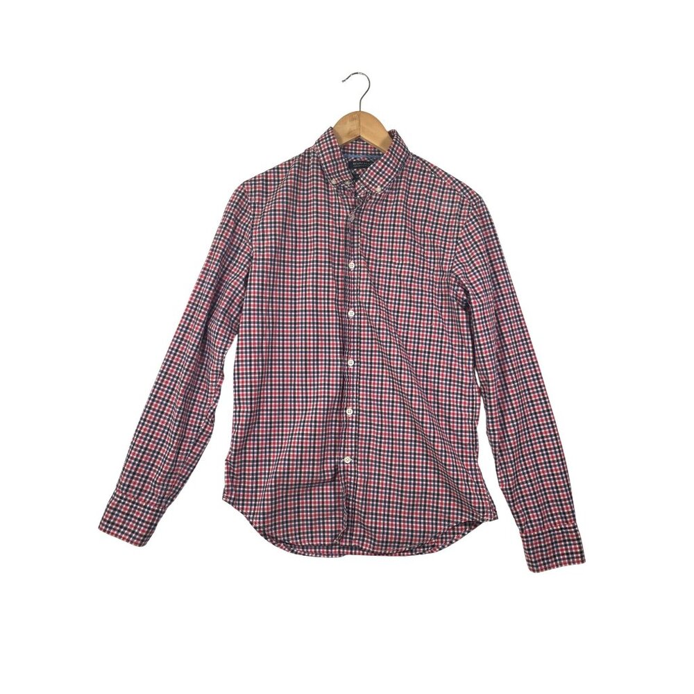Banana Republic Men's Plaid Grant Fit Long Sleeve Button Down Shirt Size S